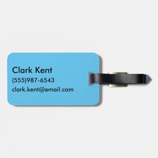 男すごいSシールド |黒いシンプルアウトラインのロゴ ラゲッジタグ (裏面横)