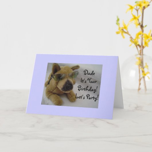 男それはあなたの誕生日です! カード (黄色い花)