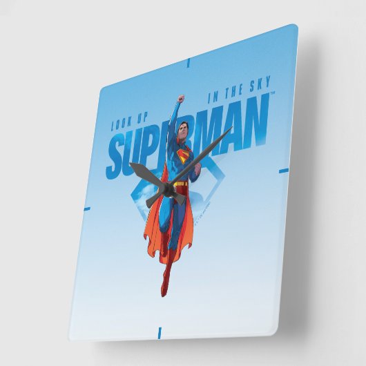 男だと思すごいう スクエア壁時計 (傾斜)