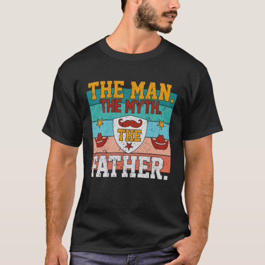 男だ。神話。父親だ。ティー Tシャツ (正面)