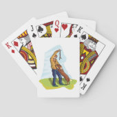 男とその犬のトランプ トランプ (裏面)