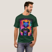 男とライオンの女の子 Tシャツ (正面フル)