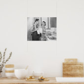 男と女が料理をする|過去記事 ポスター (キッチン)