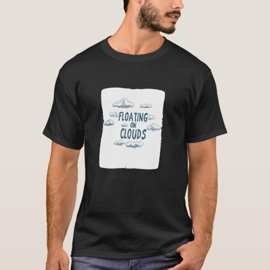 男と女のための雲の上の素晴らしい浮遊コーデ Tシャツ (正面)
