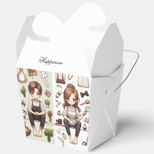 男と女 ver. 1 お祝い箱 フェイバーボックス (見開き)