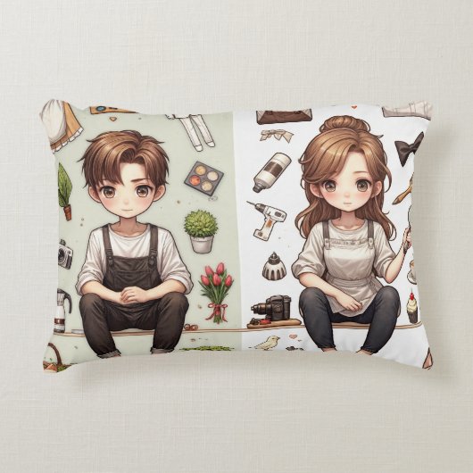 男と女 ver. 1 アクセントピロー (正面)