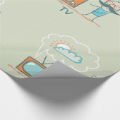 男と彼のテレビ ラッピングペーパー (角)