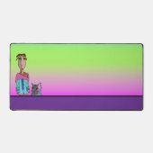 男と彼の猫デスクマット デスクマット (正面)