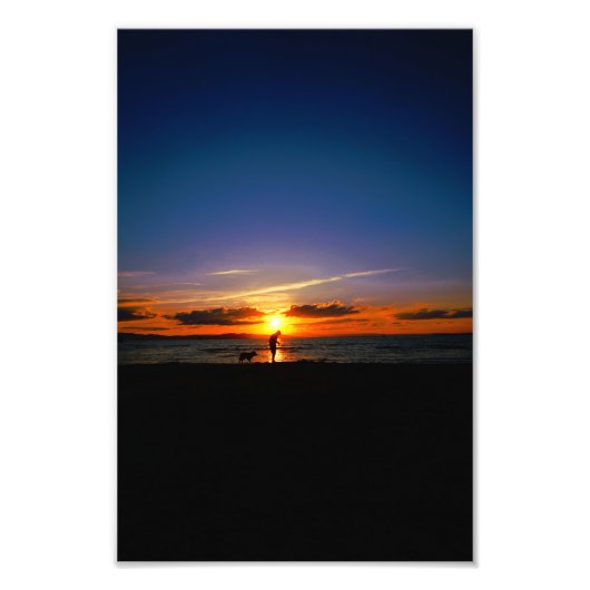 男と犬 フォトプリント            (正面)