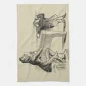 男と男のプール遊の鉛筆 キッチンタオル (縦)