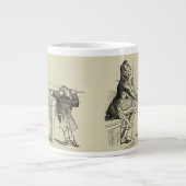 男と男のプール遊の鉛筆 ジャンボコーヒーマグカップ (正面)