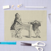 男と男のプール遊の鉛筆 薄葉紙 (クラフト)