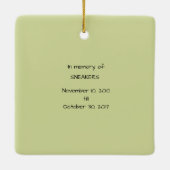 男と男の犬の記念碑 セラミックオーナメント (裏面)