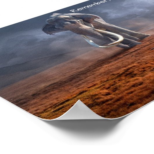 男と象 – やる気を起こさせる引用文 ポスター (角)