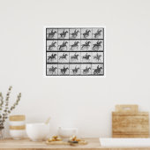 男と馬のフェンスをジャンプし、プレート640 'アニから ポスター (キッチン)