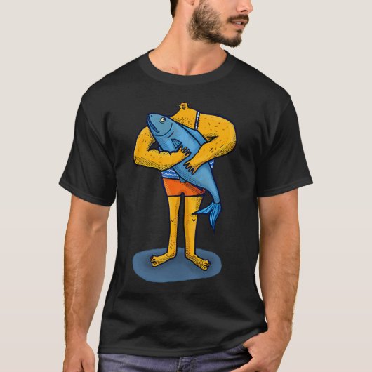 男と魚 Tシャツ (正面)