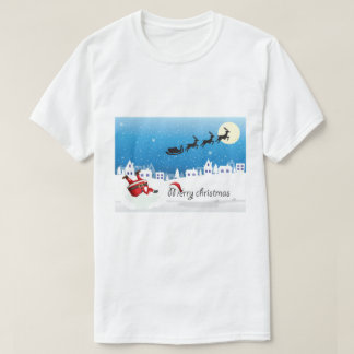 男にはクリスマスのTシャツを着て愉快だ Tシャツ