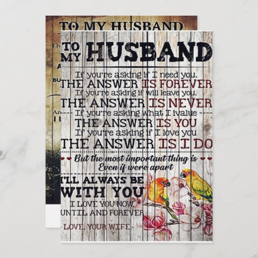 男に贈り物パーソナライズされた、夫に贈る シーズンカード (正面/裏面)