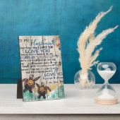 男に贈り物パーソナライズされた、夫に贈る フォトプラーク (側面)