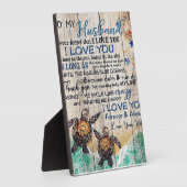 男に贈り物パーソナライズされた、夫に贈る フォトプラーク (側面)