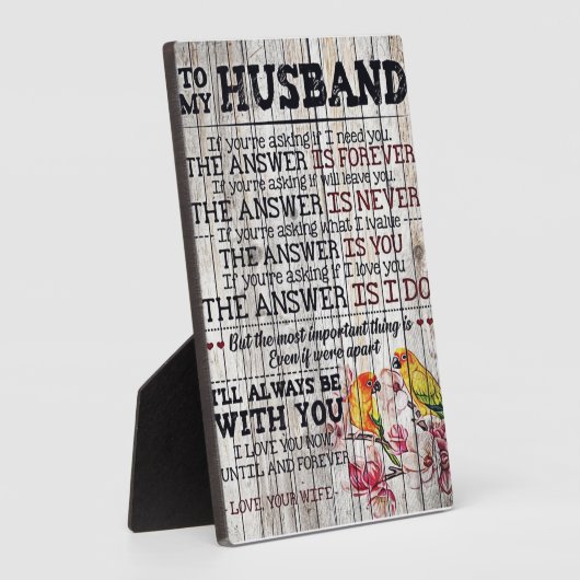 男に贈り物パーソナライズされた、夫に贈る フォトプラーク (側面)