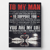 男に贈り物パーソナライズされた、夫に贈る フォトプラーク (正面)