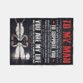 男に贈り物パーソナライズされた、夫に贈る フリースブランケット (正面(横))