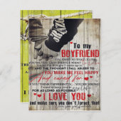 男に贈り物パーソナライズされた、夫に贈る 招待状 (正面/裏面)