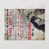 男に贈り物パーソナライズされた、夫に贈る 案内ポストカード (正面)