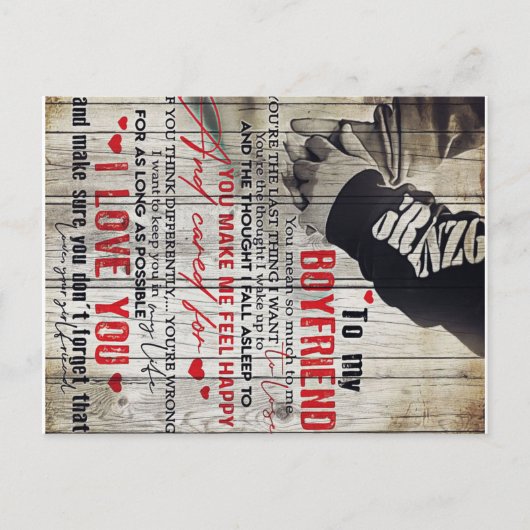 男に贈り物パーソナライズされた、夫に贈る 案内ポストカード (正面)