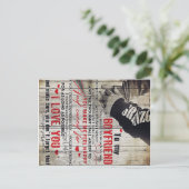 男に贈り物パーソナライズされた、夫に贈る 案内ポストカード (スタンド正面)