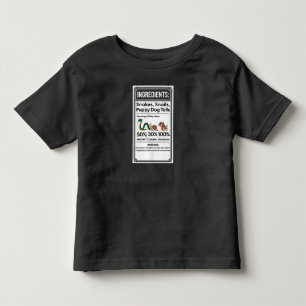 男のおもしろい子の成分ラベルシンプルハロウィン トドラーTシャツ