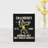 男のおもしろい子ダビング選手ボーイズキッズビール カード (黄色い花)