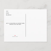 男のおもしろい子ライフヒッポベビーシャワー招待状 案内ポストカード (裏面)