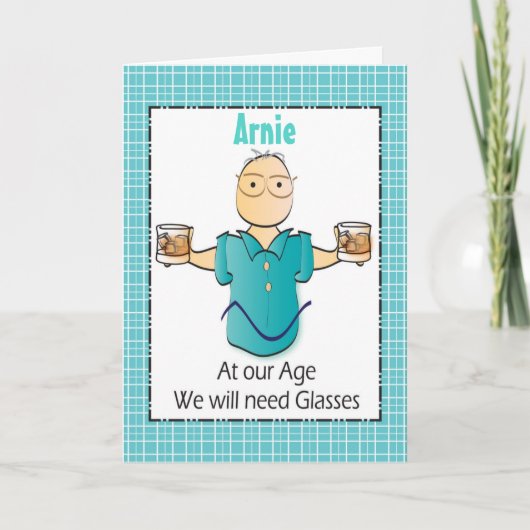男のおもしろい誕生日任意の年齢Sassy Snarky皮肉 カード (正面)