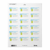 男のお洒落子ドラゴンベビーシャワー ラベル (フルシート)