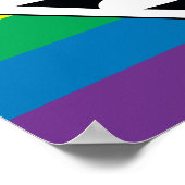 男のすごいレインボーのロゴ ポスター (角)