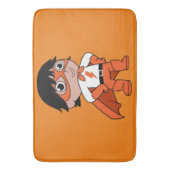 男のすごい子のアクションヒーロー バスマット (正面縦)