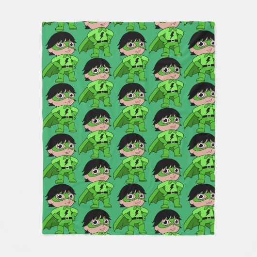 男のすごい子のアクションヒーロー フリースブランケット (正面)