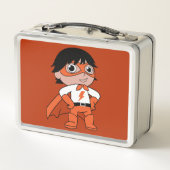 男のすごい子のアクションヒーロー メタルランチボックス (裏面)