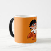 男のすごい子のアクションヒーロー モーフィングマグカップ (正面左)