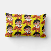 男のすごい子のアクションヒーロー ランバークッション (裏面)