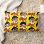 男のすごい子のアクションヒーロー ランバークッション (ブランケット)