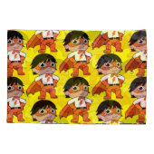 男のすごい子のアクションヒーロー 枕カバー (裏面)