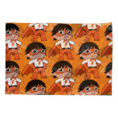 男のすごい子のアクションヒーロー 枕カバー (裏面)