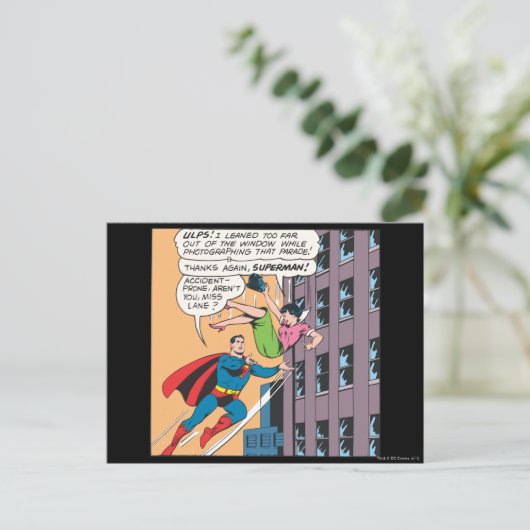 男のすごい漫画パネル – 事故が起こりやすいロイス ポストカード (スタンド正面)