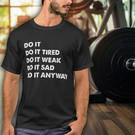 男のためのエクササイズ Tシャツ