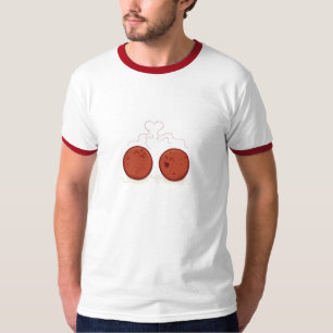 男のためのミートボールの相棒のワイシャツ Tシャツ