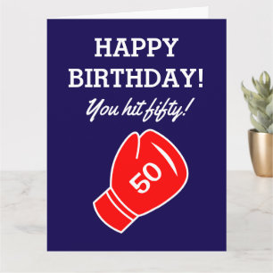 男のための楽しい50歳の誕生日カード「あなたは50歳になりました」 カード