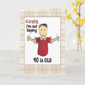 男のための40th誕生日カード – おもしろい カード (黄色い花)